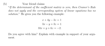 Answered B If The Determinant Of