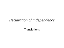 Do not copy the images on this website. Answers Declaration Of Independence Translation