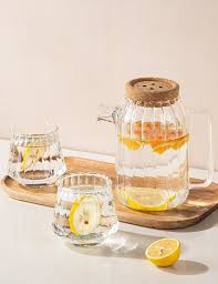 Glass Water Pitcher With Lid