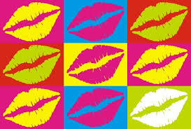lips pop art poster free stock photo