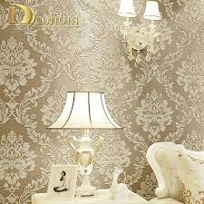 Did you notice and heard about the famous textile designer floral wallpaper for walls are consistently in style and are always famous for their arts and design. Luxury Modern Metallic 3d Damask Vinyl Wallpaper Wall Paper Bedroom Living Room Wallpapers Roll Beige Creamred Brown Wallpapers Aliexpress