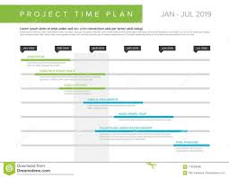 Vector Project Time Plan Gantt Graph Stock Vector