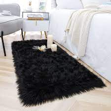 fluffy rugs faux sheepskin area rug