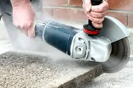 grind concrete with an angle grinder
