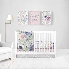 Animal Print Baby Girl Crib Bedding Set