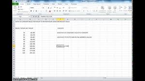 00021 How To Convert Miles Per Hour To Km Per Hour Using Microsoft Excel