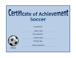Football Certificate Template Blue Falcon Award Template