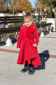 Girls Coat Red Long Winter Coat Girls