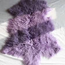 lilac purple natural sheepskin