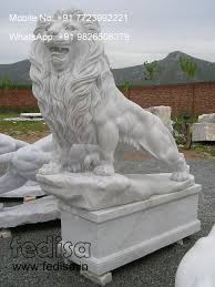 stone lions for garden white horse
