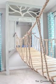 Hammock rain setup and how to stay dry: How We Built A Playroom Rope Bridge The Created Home