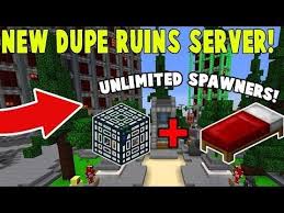 I am trying to troll a minecraft pay to win server by duping but i don't know any active dupes. New Dupe Glitch Ruins Server Minecraft Skyblock Pvpwars Server Ruins Glitch