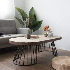 Solid Wood Coffee Table Oval Coffee Tables