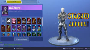 Online features require an account and are subject to terms of service. Stacked Fortnite Account Showcase Skull Trooper Reaper Fortnite Battle Royale Youtube