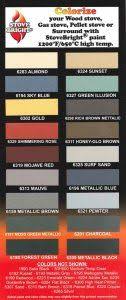 Stove Bright High Temp Color Chart 12 Pack Coal Stove