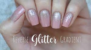 reverse glitter grant nail art