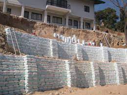 Earth Bag Retaining Wall In Binayak