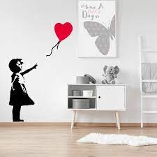 Banksy Girl With Heart Balloon Wall