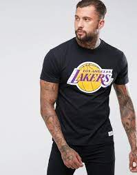 Browse through different shirt styles and colors. Mitchell Ness Cotton Nba L A Lakers T Shirt In Black For Men Lyst
