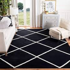 black white room hand tufted carpet