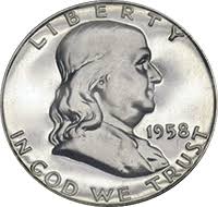 1958 Ben Franklin Half Dollar Value Cointrackers