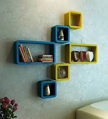 Cube Shape Floating Wall Mounted Shelf
