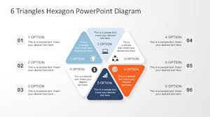 6 Steps Triangle Hexagon Powerpoint Diagram