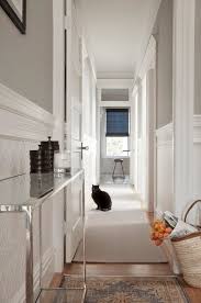 narrow hallway with slim console table