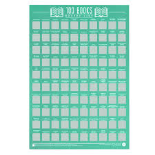 100 Books Scratch Off Bucket List Poster