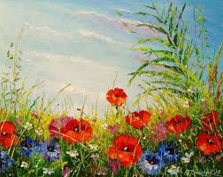 Summer field of flowers Paintings by Olha Darchuk - Artist.com