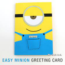 1000+ ideas about happy birthday minions on pinterest. Easy Minion Greeting Card The Craft Train