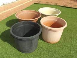 5 X Extra Large Plastic Garden Pots