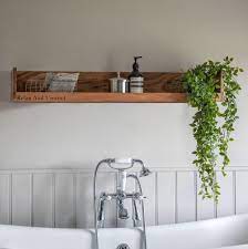 Wooden Bathroom Acacia Wall Shelf La