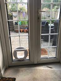 Cat Flap Fitting Into Glass Double