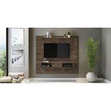 Wood Floating Entertainment Center Wall
