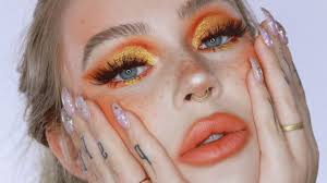orange glam makeup tutorial holiday