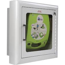 zoll aed semi recessed wall cabinet