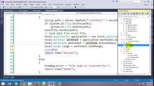 import excel data to asp net mvc you