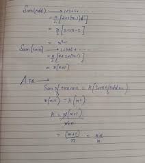 sum of first n odd natural numbers