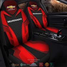 Chevrolet Silverado Logo Red Car Seat