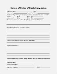 Disciplinary Template Form Free Employee Warning Notice Pdf