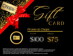 holiday gift card promotions chops