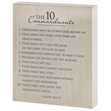 The 10 Commandments Plaque