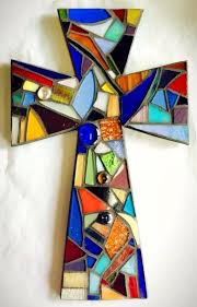 Stained Glass Mosaic Cross - Delphi Artist Gallery | Glass mosaic art, Mosaic crosses, Stain glass cross