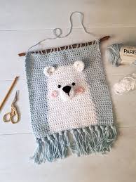 polar bear nursery wall decor crochet