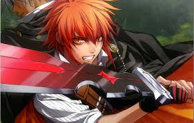 Red is my favourite colour. Photo Wallpaper Anger Sword Red Cloak Two Art Red Haired Anime Guy With A Sword 1332x850 Wallpaper Teahub Io