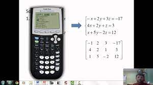 Solving Systems Of Equations Using Rref