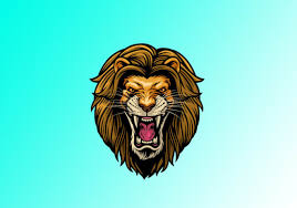 logo de mascotte à tête de lion