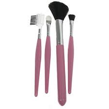make up brush set cosmetic kit pink