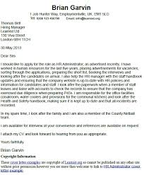 Hr Administrator Cover Letter Example Learnist Org